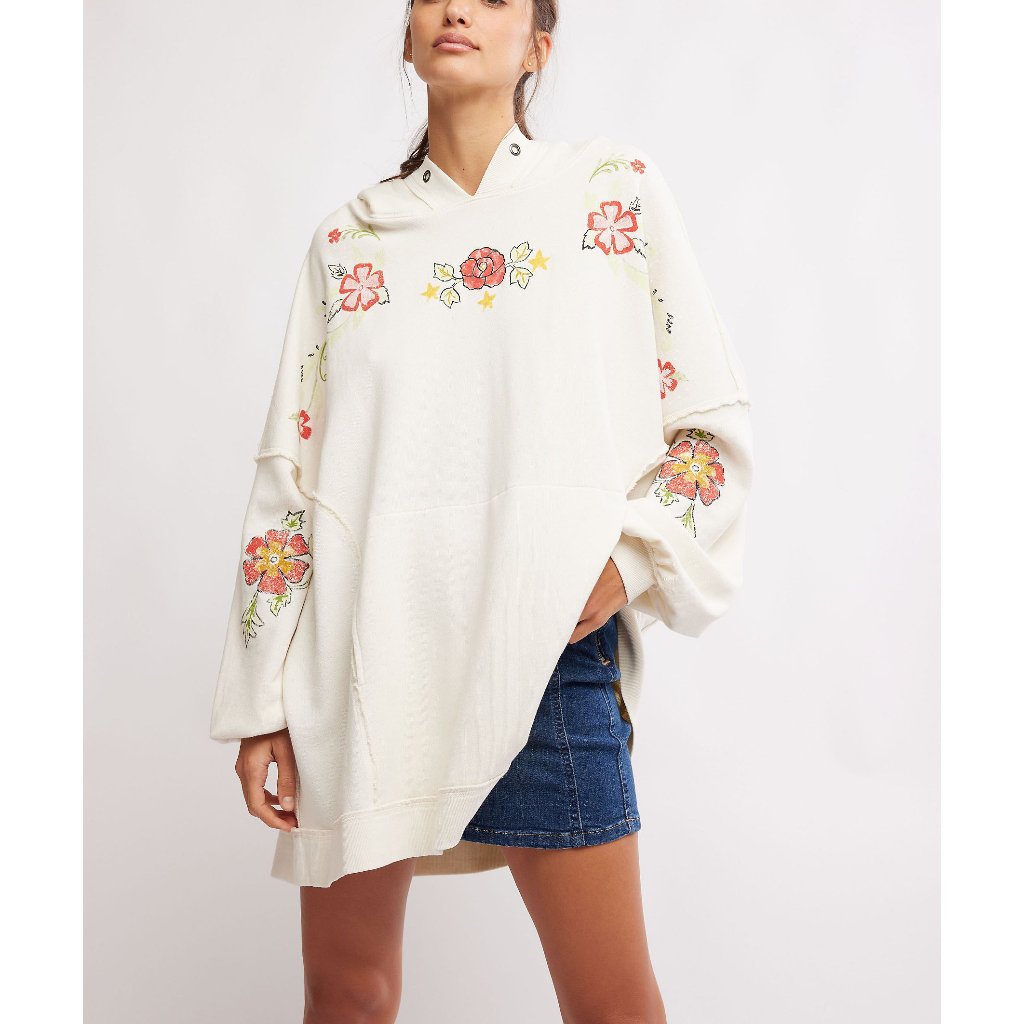 Free People We The Free Graphic We Hoodie - Ivory Color Combo | Size Medium